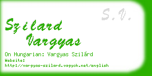 szilard vargyas business card